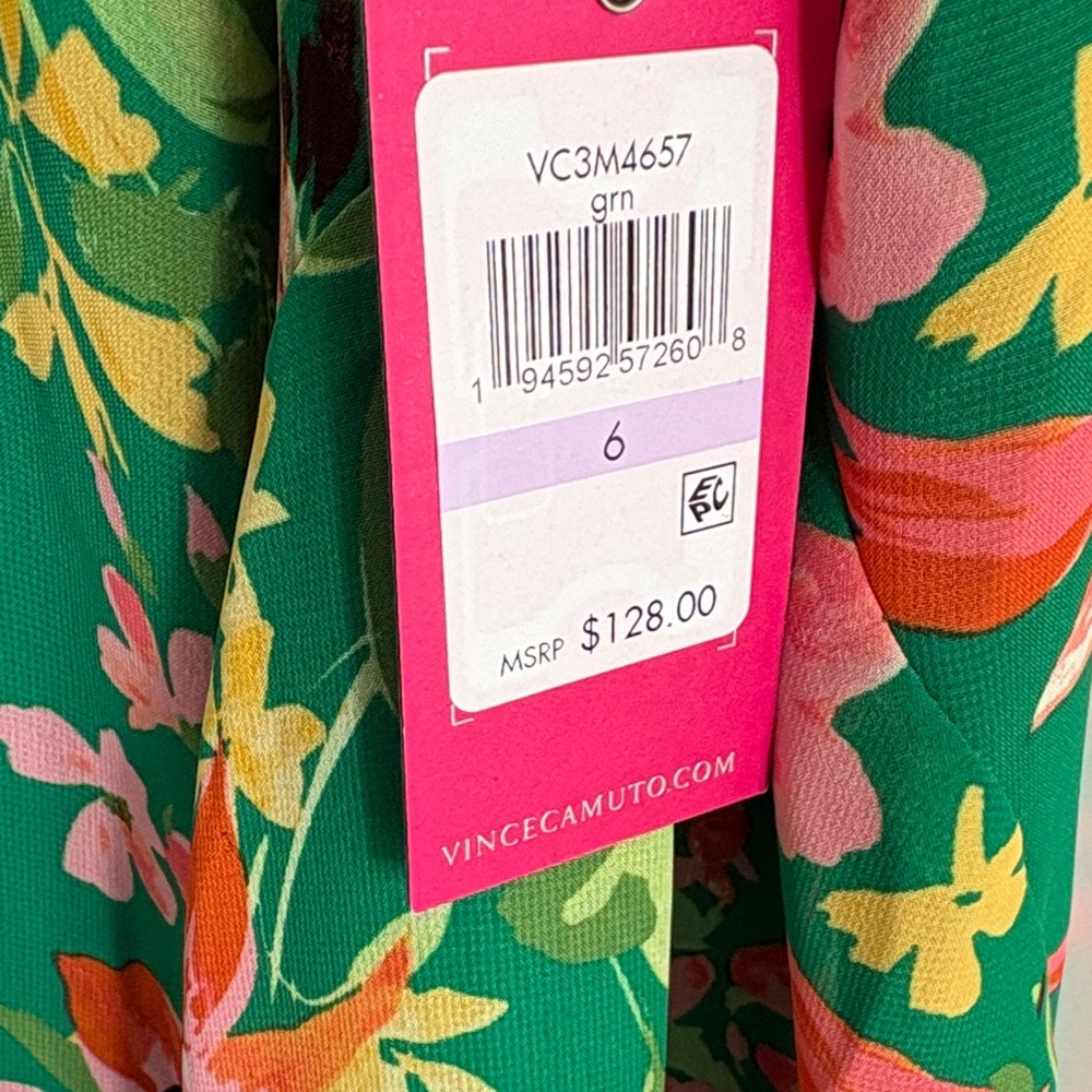 Vince Camuto Green Floral Dress - Picture 3 of 4